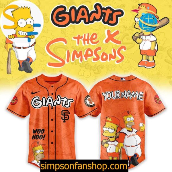 San Francisco Giants MLB The Simpsons Heritage Baseball Jersey Viraldes Store