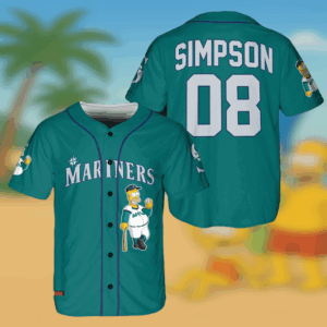 Seattle Mariners MLB Simpson Baseball Jersey MLB Fan Gifts Gangstarap80S 1 1