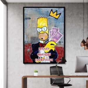 Shop Money Changes EVERYTHINK The Simpsons Wall Artwork Online 1