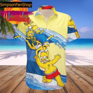 Simpson Family Going To The Beach Hawaiian Shirt Thoughtful Personalized Gift For The Whole Family 1