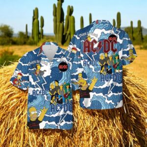 The Simpson Acdc Hawaiian Shirt 1