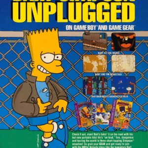 The Simpsons Bart Unplugged Game Boy Gear Promo Ad Wall Art Print Poster Glossy 1