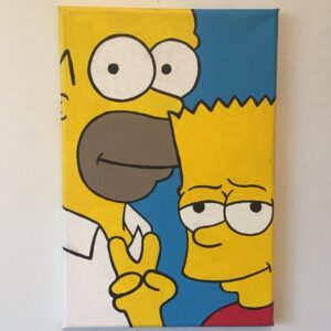 The Simpsons Canvas drawings Mini canvas art Diy canvas art 1