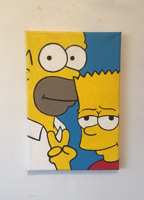 The Simpsons Canvas drawings Mini canvas art Diy canvas art 1