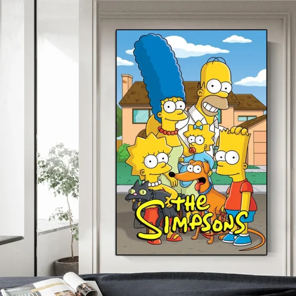 The Simpsons Family Members Cartoon Anime Poster Simpson Plush Shop Official Simpson Plush Store 1