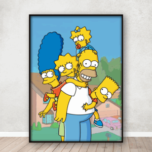 The Simpsons Family Wall Art Print Home Decor Bedroom Poster Gift A4 Framed 1
