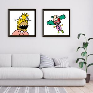 The Simpsons Grandpa Simpson Krusty The Clown Digital Art Print Instant Download Printable Home Decor Digital Poster Wall Art Gift 2
