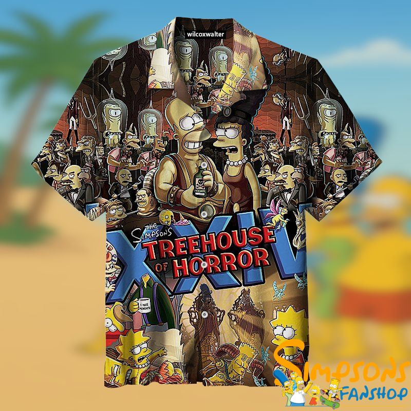 Retro Simpsons Hawaiian Shirt for Summer Beach Vibes and TV Show Fans The Simpsons Hawaiian Shirt Beach Outfit Summer 1