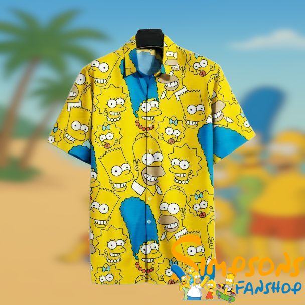 Vintage Simpsons Hawaiian Shirt for Summer Beach Parties and Cartoon Fans The Simpsons Hawaiian Shirt Outfit Beach Summer