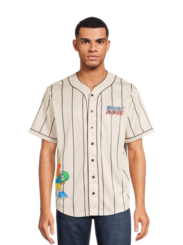 The Simpsons Mens Graphic Baseball Jersey Sizes S 3X Walmart.com 1