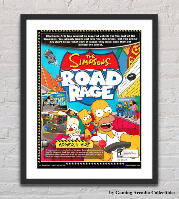 The Simpsons Road Rage PS2 XBOX Gamecube Glossy Promo Ad Poster Unframed G5959 1