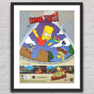 The Simpsons Skateboarding PS2 Glossy Promo Ad Poster Unframed G4440 1