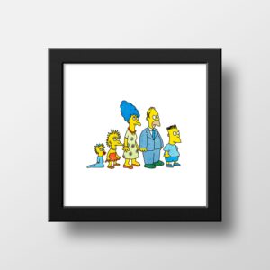 The Simpsons Tracey Ullman Shorts Print Poster Watercolor Illustration Print Wall Art Simpsons Memes 21x21cm 1
