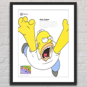The Simpsons Wrestling Homer Simpson PS1 Glossy Promo Ad Poster Unframed G4436 1