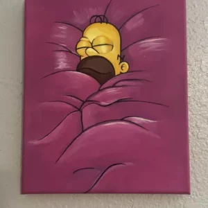 The20Simpsons3A20Homer20Simpson20Wall20Art20Painting20Canvas20 20Hand20Painted20208x10inches 1