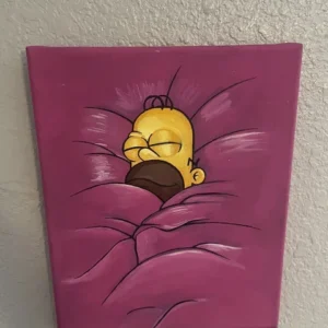 The20Simpsons3A20Homer20Simpson20Wall20Art20Painting20Canvas20 20Hand20Painted20208x10inches 3