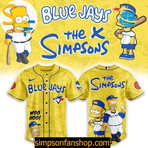 Toronto Blue Jays MLB The Simpsons Heritage Baseball Jersey Viraldes Store