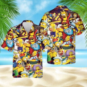 Vintage The Simpsons Tv Show Summer Vibe Hawaiian Shirt Hot Sale 2025 1