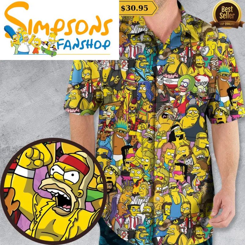 WWE Simpsons Hawaiian Shirt Natural and awesome WWE Simpsons Hawaiian Shirt Natural and awesome