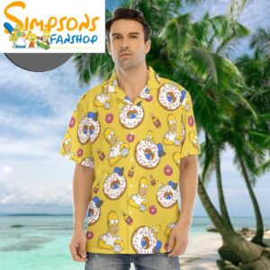 Yellow The Simpsons Homer Vacation Shirt Hawaiian Shirt 1
